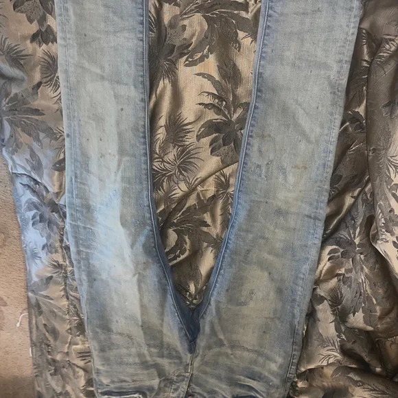 Men purple jeans